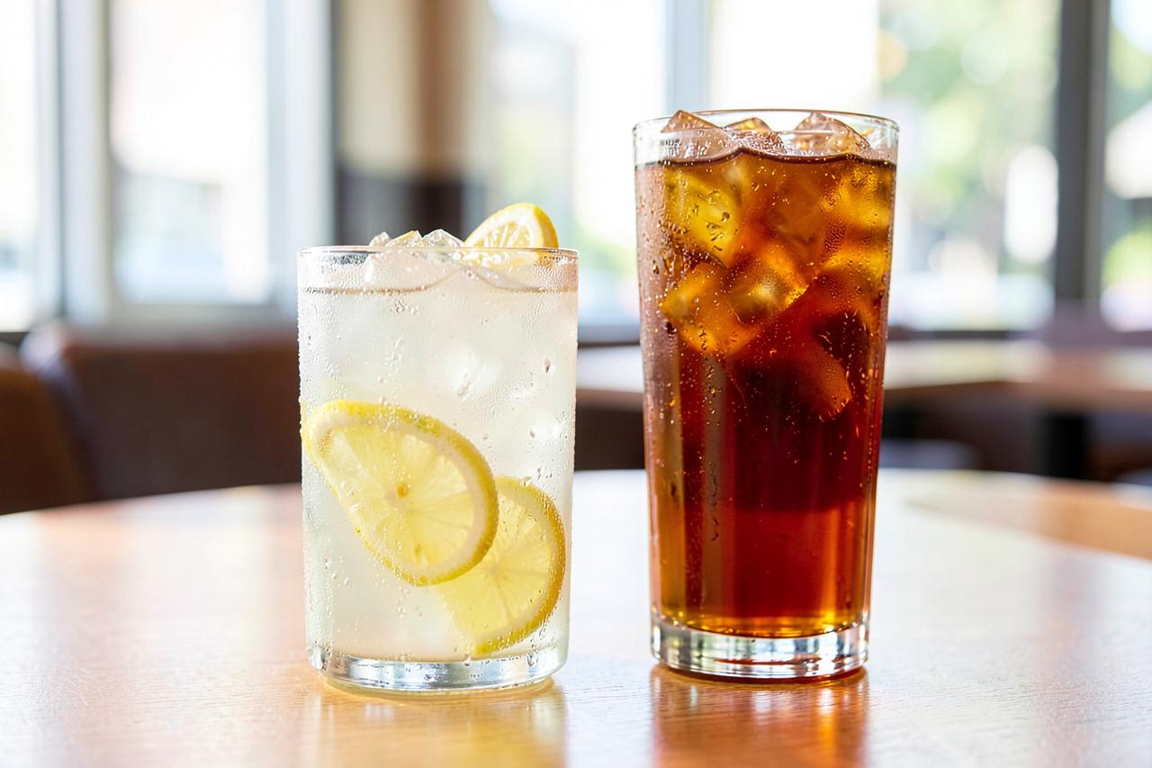 Fresh lemonade and sweet iced tea